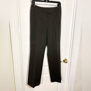 ELIE TAHARI Virgin Wool Tailored Trousers Dress Pants Dark Brown Size 6